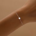 wholesale S925 Sterling Silver Ultra-sparkling Moissanite Classic Single Stone Light Luxury Premium Korean-style Minimalist Versatile Elegant Women's Bracelet-0-1