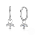 wholesale S925 Sterling Silver Petal Marquise Zircon Earrings,。-0-4