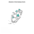 wholesale S925 Sterling Silver Zodiac Birthstone Ring For Women, New Fashion Minimalist Design-0-36