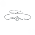 wholesale 925 Silver Plated Platinum Trendy Snake Bracelet Light Luxury Women Accessory-0-0