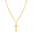 wholesale 925 Sterling Silver New Light Bead Chain Cross Pendant Choker Necklace,ins。-0-0