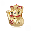wholesale S925 silver gold-plated beads set, lucky golden money series for jewelry making-0-12