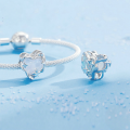 wholesale 925 Sterling Silver Blue Opal Heart Star Charm Bead With Cubic Zirconia For Bracelet-0-2