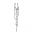 wholesale S925 Sterling Silver Classic Hoop Earrings With Tassel Chain, Versatile Fashion Ear Cuffs,ins-0-4