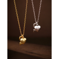 wholesale S925 Sterling Silver Minimalist Ins Heart Key Necklace For Women, A Small-design Luxury-0-2