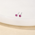 wholesale S925 Sterling Silver Small Elegant Colorful Zircon Stud Earrings For Daily Wear And Ear Care-0-3