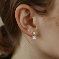 wholesale S925 Sterling Silver Cross-border Zircon Star Moon Flower Geometric Ear Bone Stud-0-1