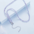 wholesale 925 Sterling Silver Natural Lavender Amethyst Round Beaded Strand Necklace For Women-0-2