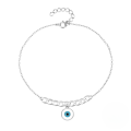 wholesale S925 Silver Demon's Eye Enamel Cuban Chain Bracelet, Trendy And Elegant, Popular In Europe And America-0-4