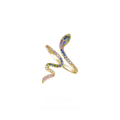 wholesale 925 Sterling Silver Micro-set Color Zircon Snake Ring, Women's Unique Designopen Adjustable Ring-0-0