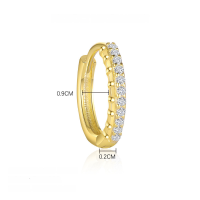 wholesale S925 Sterling Silver European And American Fashion Personalized Triangle Ear Studs Women's French Minimalist Luxury Versatile Cross-border Earrings Wholesale-1# Gold/Single 925 Silver