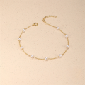 wholesale S925 Sterling Silver Minimalist Pearl Anklet, A Chic And Versatile Korean-inspired Accessory-0-3