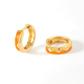 wholesale S925 Sterling Silver Ins-style Wavy Drip Enamel Hoop Earrings For Cross-border Hot Sales-0-7