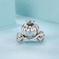 wholesale "Metal: S925 sterling silver, fairy tale pumpkin carriage bead bracelet, princess magic charm"-0-4