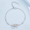 wholesale 925 Sterling Silver Evil Eye Of Horus Bracelet Cubic Zirconia Opal Jewelry For Women-0-1