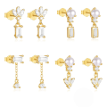wholesale S925 Sterling Silver Vintage Pearl Earrings For Women, Small Drop Style With Rhinestones And Elegant Tassel Design-0-0