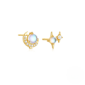 wholesale S925 Sterling Silver Planet Moonstone Elegant High-End Necklace and Earring Set Wholesale-0-2