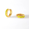 wholesale S925 Sterling Silver Ins-style Wavy Drip Enamel Hoop Earrings For Cross-border Hot Sales-0-10
