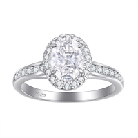 wholesale Sterling Silver Ring With 15ct Cubic Zirconia Classic Pigeon-blood Style-undefined