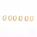 wholesale S925 Sterling Silver With Colorful Zircons Classic Hoop Earrings,-0-0