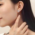wholesale 925 Sterling Silver Butterfly Cubic Zirconia Stud Earrings For Women-0-1