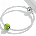 wholesale Sterling Silver S925 Tennis Beaded Bracelet Green Oil Simple Sport SCC2032-0-3