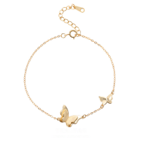 wholesale S925 Sterling Silver Women's Double Layer Butterfly Bracelet,ins。-925 silver