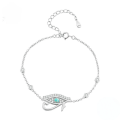 wholesale 925 Sterling Silver Evil Eye Of Horus Bracelet Cubic Zirconia Opal Jewelry For Women-0-0