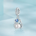 wholesale S925 silver ocean crab pendant, cute animal bead for charms, jewelry making-0-4