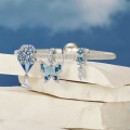 wholesale 925 Sterling Silver Blue Flower Butterfly Hot Air Balloon Cubic Zirconia Dangle Charms For Bracelets-0-2