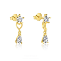 wholesale S925 Sterling Silver Star Moon Zircon Earrings-0-0