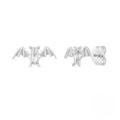 wholesale S925 Sterling Silver Creative Zircon Bat Earrings With Crystals,。-0-3