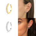 wholesale S925 Sterling Silver Aliexpress Hot-selling Ear Cuffs, Ins Ethereal Zircon-studded Ear Clip Jewelry For No Piercing-0-3