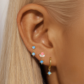 wholesale S925 Sterling Silver Round Colorful Opal Marquise Zircon Ear Hinges Hoop Earrings Stud Set-0-1