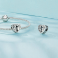 wholesale S925 Sterling Silver Family Love Bracelet Beads Loose Pearls For Diy-0-1
