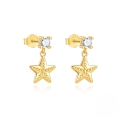 wholesale S925 Sterling Silver Classic Star And Moon Zircon Earrings, Versatile Butterfly And Teardrop Designs-0-4