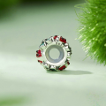 wholesale Lucky Four-Leaf Clover Ladybug Silicone Beads S925 Silver Zircon Spacer Beads-0-1