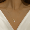 wholesale S925 Sterling Silver Classic Teardrop Marquise Zircon Necklace For Women,-0-1