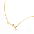wholesale S925 Sterling Silver New Zodiac Star Pendant Necklace With Zircons, Trendy And Popular-0-5