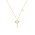 wholesale S925 Sterling Silver Planet Moonstone Elegant High-End Necklace and Earring Set Wholesale-0-3