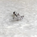 wholesale S925 Sterling Silver Crown Marquise Zircon Threaded Ear Bone Stud-0-4
