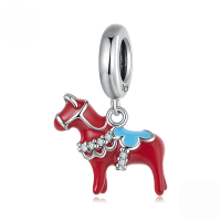 wholesale S925 silver lucky koi red versatile bracelet pendant charm set.-undefined