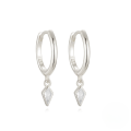 wholesale 925 Sterling Silver Kite Stone Ear Hoops,ins。-0-6