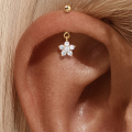 wholesale S925 Sterling Silver Vertical Bead Threaded Cartilage Earring With Heart Moon Zircon Flower-0-2