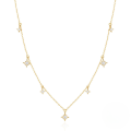 wholesale 925 Sterling Silver Ins Style Star Zircon Layered Women's Choker Necklace, Small And Advanced-0-0
