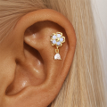 wholesale S925 Sterling Silver Opal Love Cross Cylinder Threaded Ear Cartilage Stud-0-3