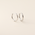 wholesale S925 Sterling Silver Minimalist Korean Plain Circle Round Ear Studs Light Surface Multiple Sizes Stackable Ear Hoops-0-13