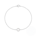 wholesale S925 Sterling Silver Geometric Minimalist Zircon-accented Circle Bracelet For Women-0-4