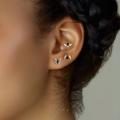 wholesale S925 Sterling Silver Animal Black Zircon Light Luxury Earrings, Women's Fashion Retro Trendy Minimalist Earrings-0-2