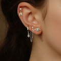 wholesale S925 Sterling Silver Fashionable And Versatile Eye Earrings For Women With Micro-paved Zirconia-0-2